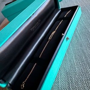 TIFFANY CO. 18K Rose Gold Small ID Link Bracelet.
